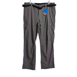 NWT Columbia Silver Ridge Cargo Pants Grey Omni-Shade Omni-Wick Hiking 38x32